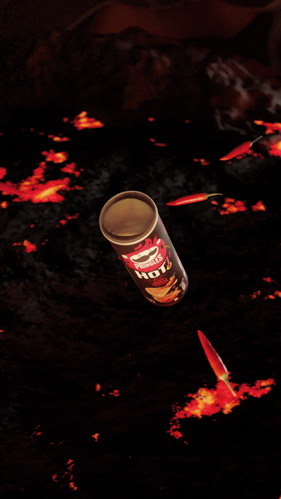 HOT PRINGLES BRANDING 3D ANIMATION